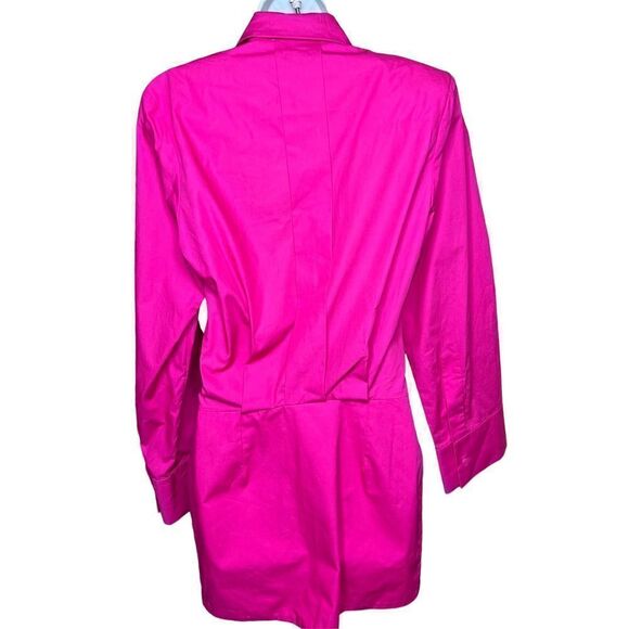 The Attico Wide Sleeve Cotton Shirt Dress in Bouganville NWT Size 36 - Picture 10 of 14